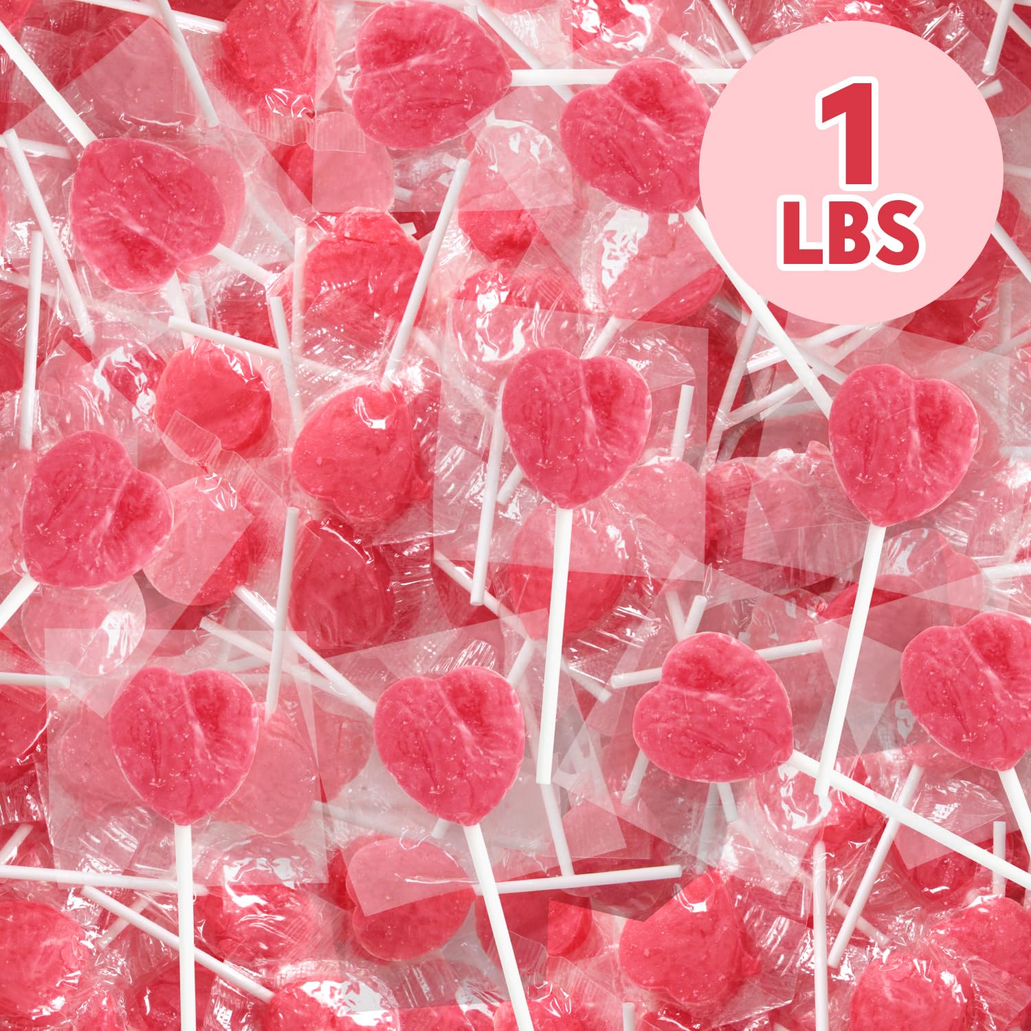 Yumzo individually wrapped heart lollipops stay hygienic and ready to hand out