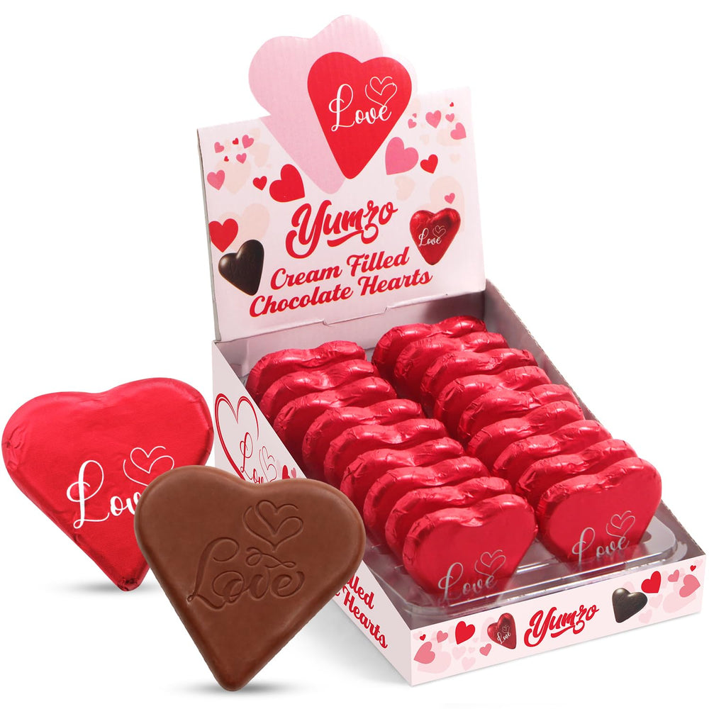 Yumzo Mothers Day chocolate hearts 18 pack for gifting and sharing.