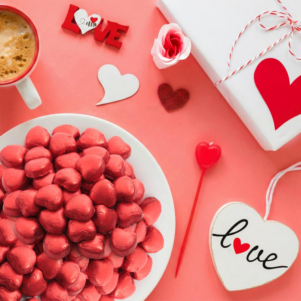 Yumzo party favors heart chocolates ideal for weddings and gatherings.
