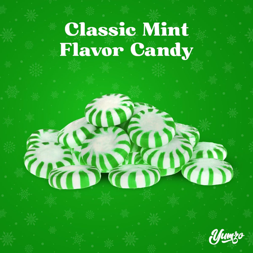 Yumzo Starlight Spearmint green candies, individually wrapped to preserve freshness between uses.
