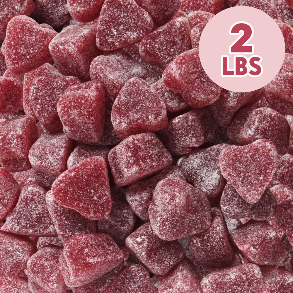 Yumzo Valentine hearts in a candy bowl ideal for classroom exchanges