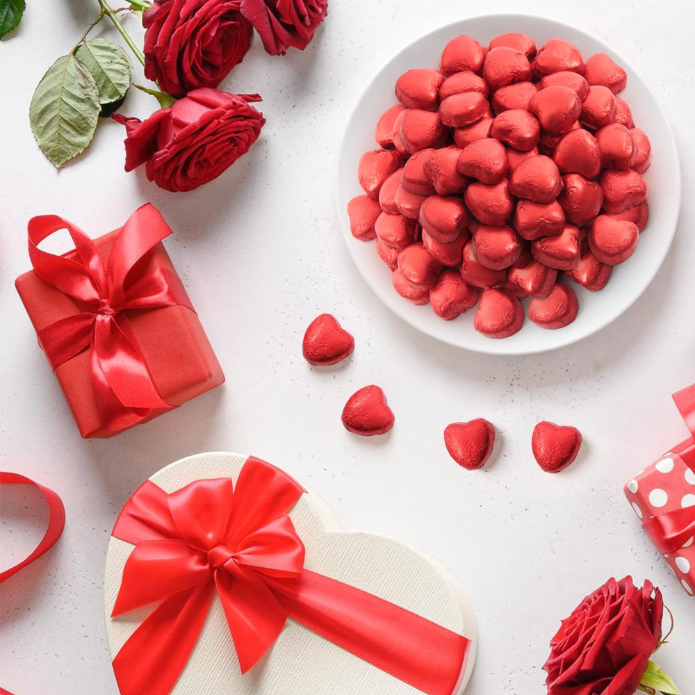 Yumzo bulk chocolate hearts convenient for holidays and events.