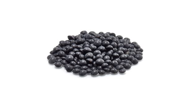 Yupik Beluga lentils with salad bowl showing versatile vegan meal