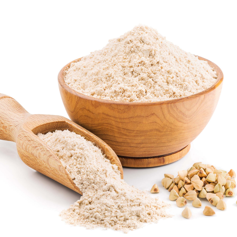 Yupik buckwheat flour pancake batter preparation