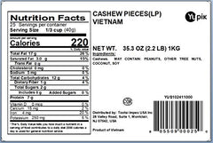Yupik cashews large pieces closeup highlighting rich, buttery texture.