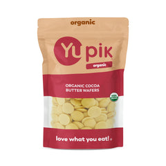 Yupik Cocoa Butter Wafers pack shot highlights pure cocoa butter ready for baking.