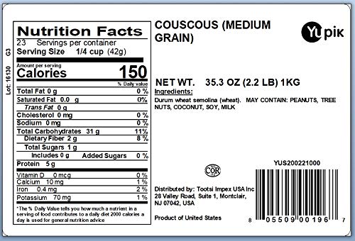 Yupik boil and fluff couscous cooks in salted water for tender results.