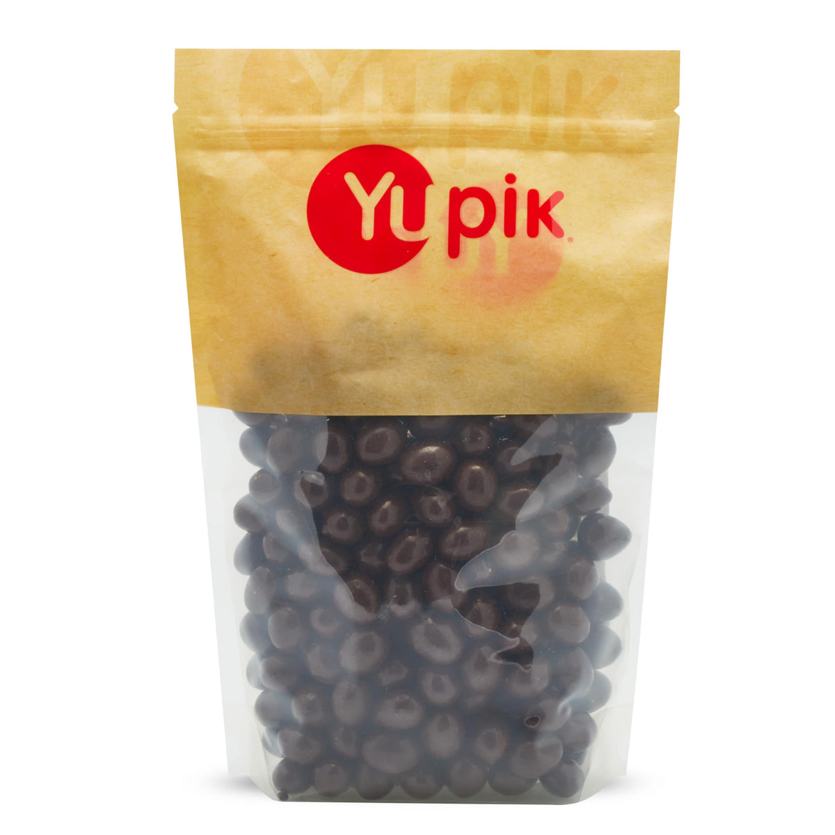 Yupik dark chocolate coconut almonds in a glossy coat, great for snacking.