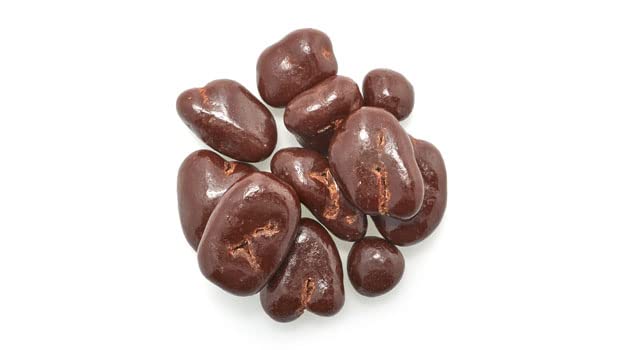Yupik Dark Chocolate Pecans dipped bite displaying smooth chocolate and nutty sweetness