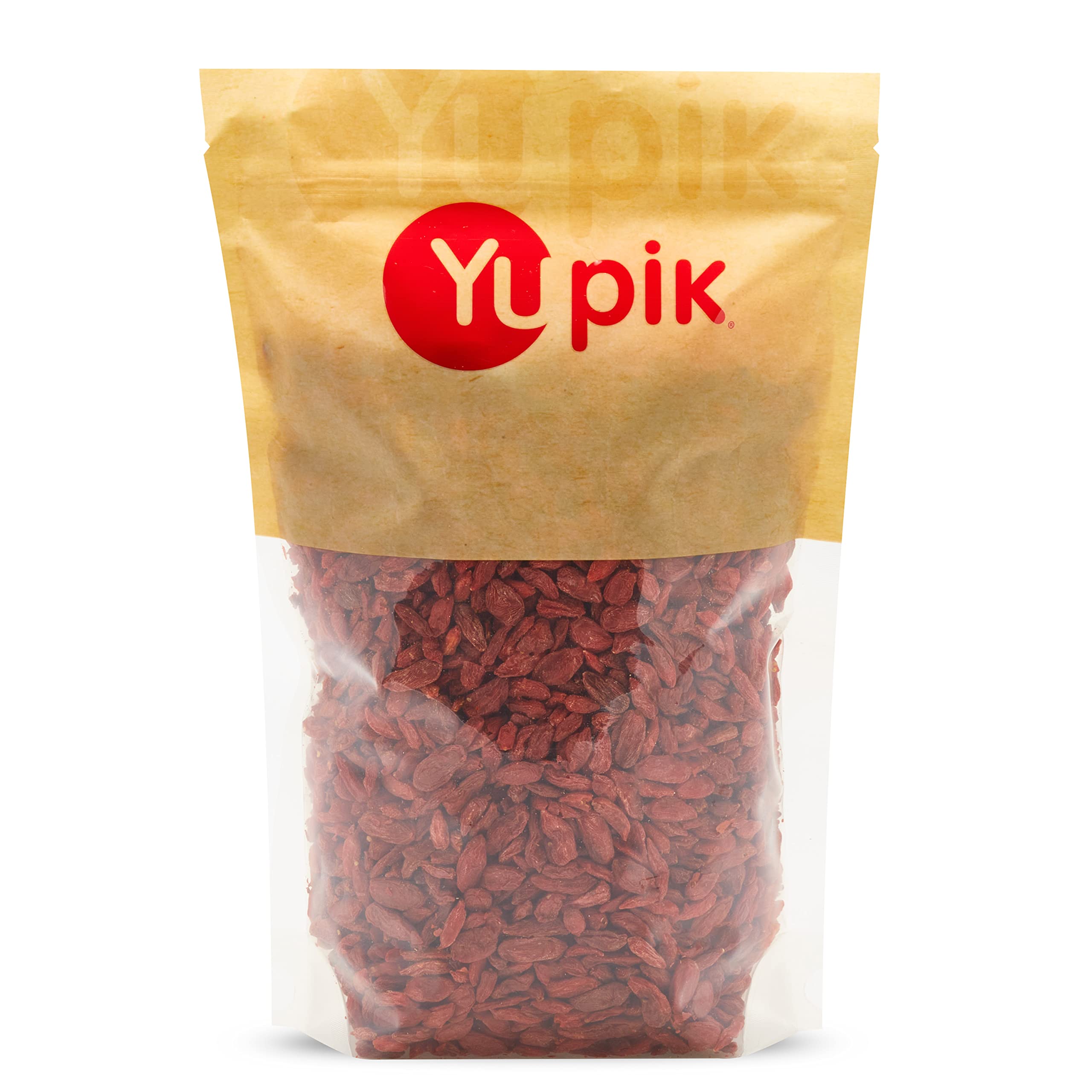 Yupik goji berries bag close-up, perfect for quick snacking.