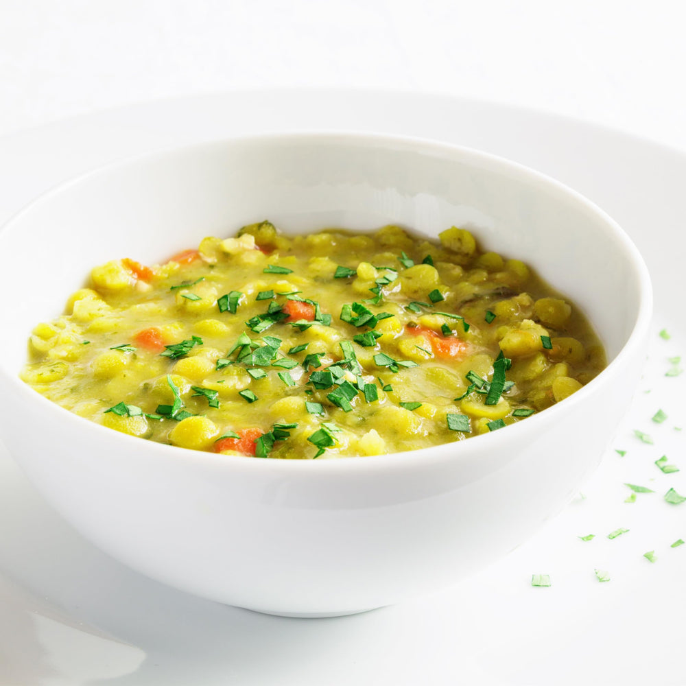 Yupik Green Split Peas ready to blend for creamy textures.