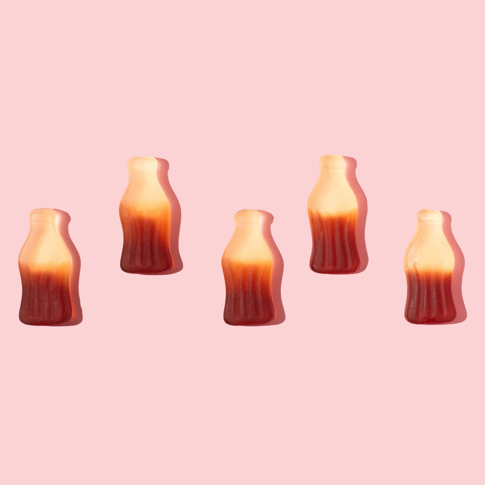 Halloween display with Yupik Gummy Cola Bottles as treats