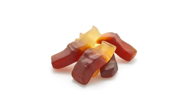 Yupik Gummy Cola Bottles poured into a serving bowl for sharing