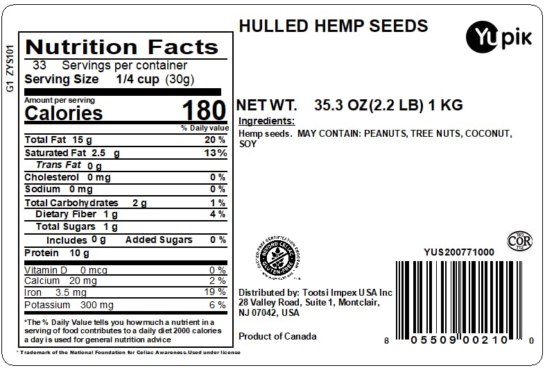 Yupik hulled hemp seeds bowl closeup highlights nutty texture