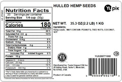 Yupik hulled hemp seeds bowl closeup highlights nutty texture
