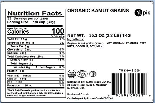 Yupik Kamut grains in a bowl highlight nutty flavor for pilafs