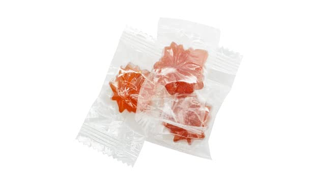 Yupik maple leaf hard candies 2.2 lb bag, great for parties.