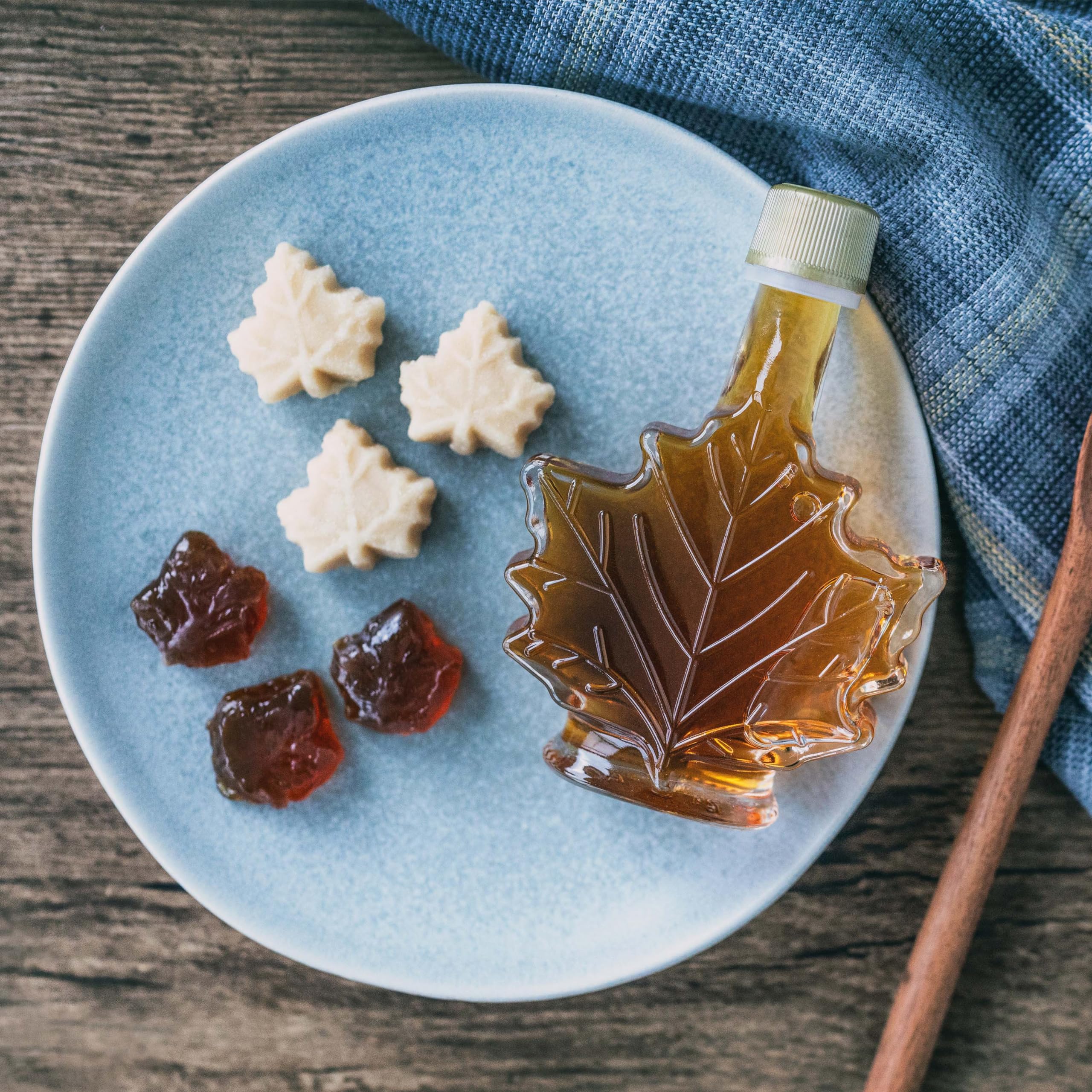 Yupik maple leaf candies at a party table, ideal favors.