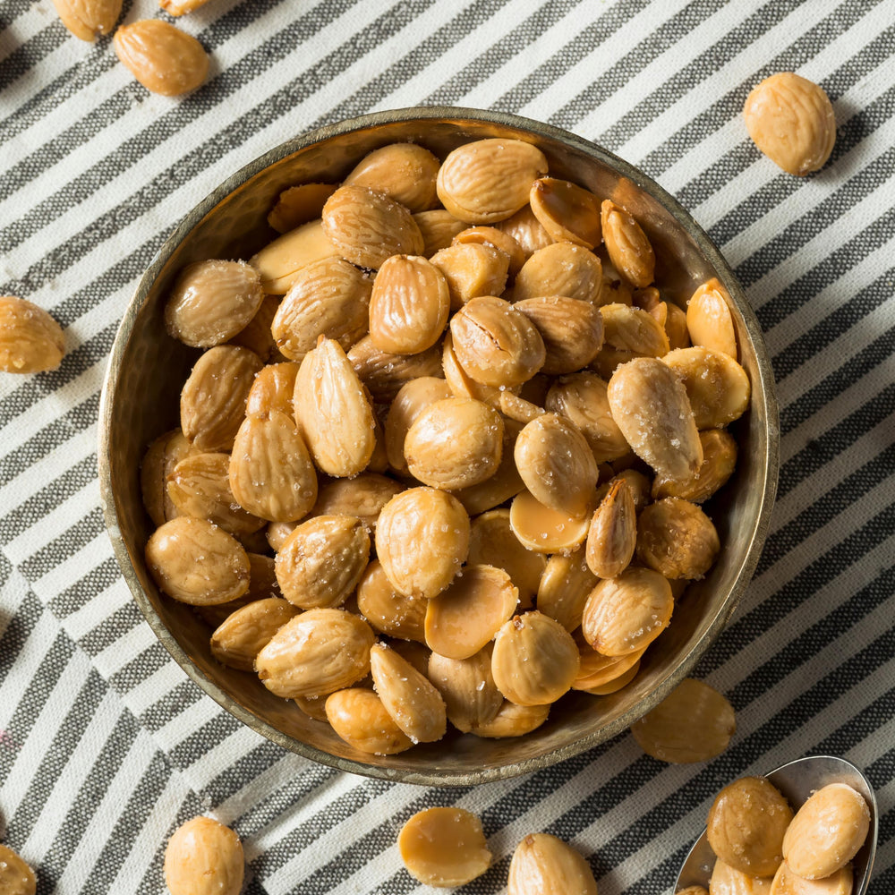 Yupik almonds atop a salad add crunch and texture