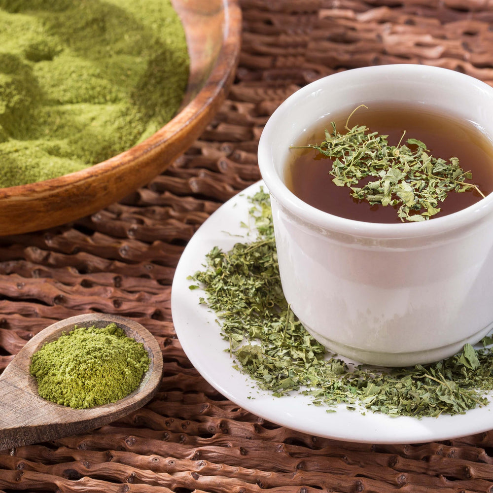 Yupik Moringa smoothie showcasing a nutty flavor and vibrant color