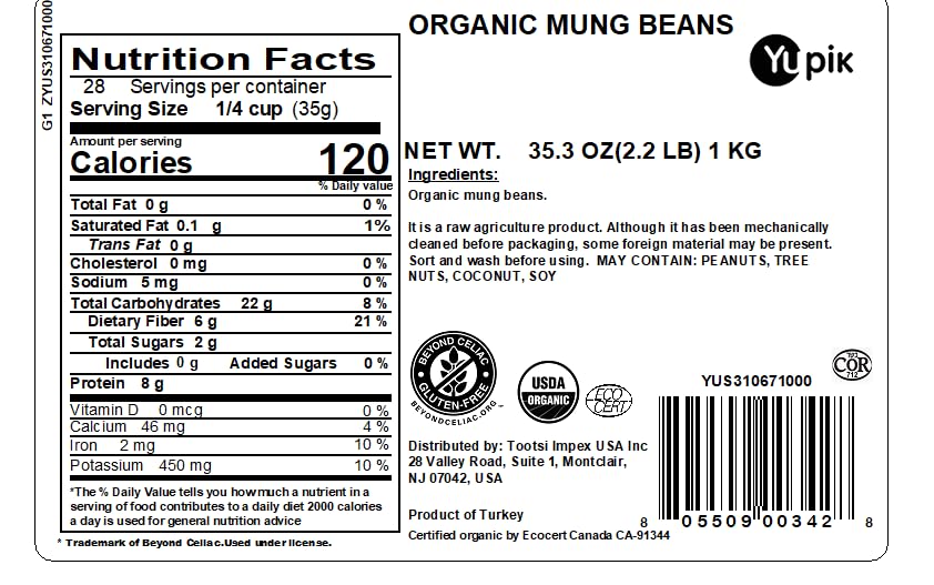 Yupik mung beans closeup of dried legumes ideal for salads and stews.