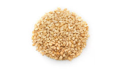 Close-up of Yupik sesame seeds showcases nutty, creamy flavor potential.