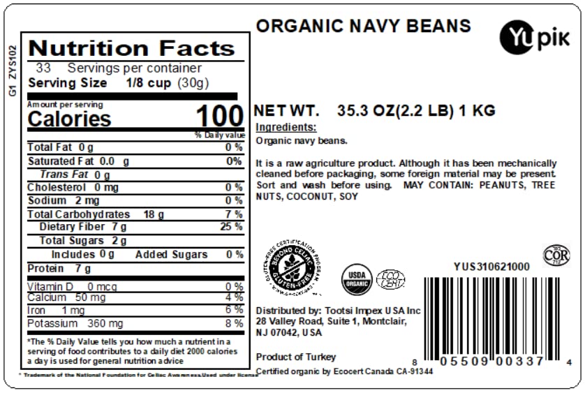Yupik Navy Beans dried bag closeup emphasizing non-GMO quality for versatile cooking