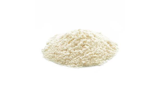 Yupik organic brown rice flour ingredients closeup shows whole grain, non-GMO composition
