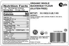 Yupik buckwheat flour 2.2 lb bag closeup