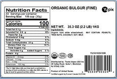 Yupik Organic Bulgur soaking bowl illustrating soaking for fluffy grains