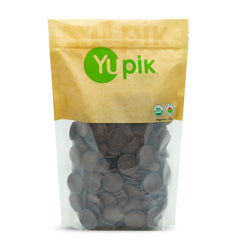 Yupik Organic Cocoa Liquor Wafers packaging, pure cocoa ready for baking