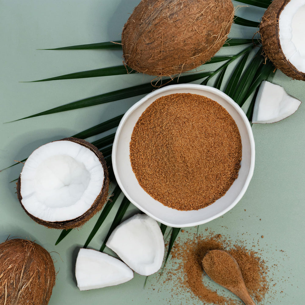 Yupik coconut palm sugar bag packaging highlights premium unrefined sweetness