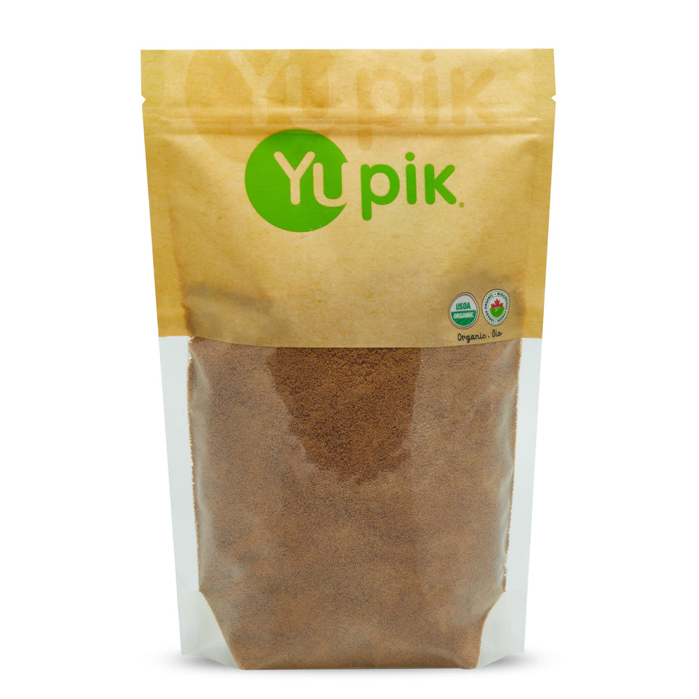 Yupik coconut palm sugar packaging front shows organic sweetness for baking