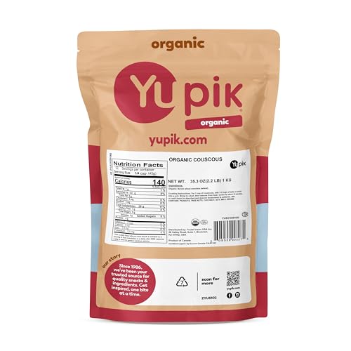 Yupik Organic Couscous in a bowl, fluffy texture ready for salads