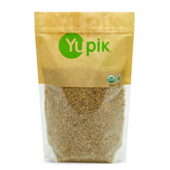 Yupik Organic Cracked Freekeh bulk bag for fiber-rich pantry meals.