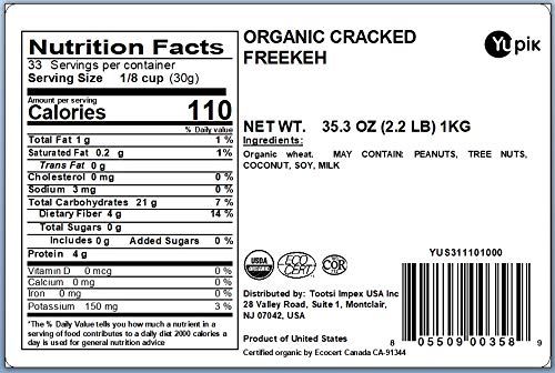 Yupik Organic Cracked Freekeh in a cooking pot boosting soups and sides.