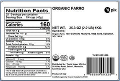 Yupik Organic Farro cooked and plated, perfect for breakfast or dinner.