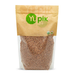 Yupik Organic Farro package front with organic and kosher labels, ideal for wholesome meals.
