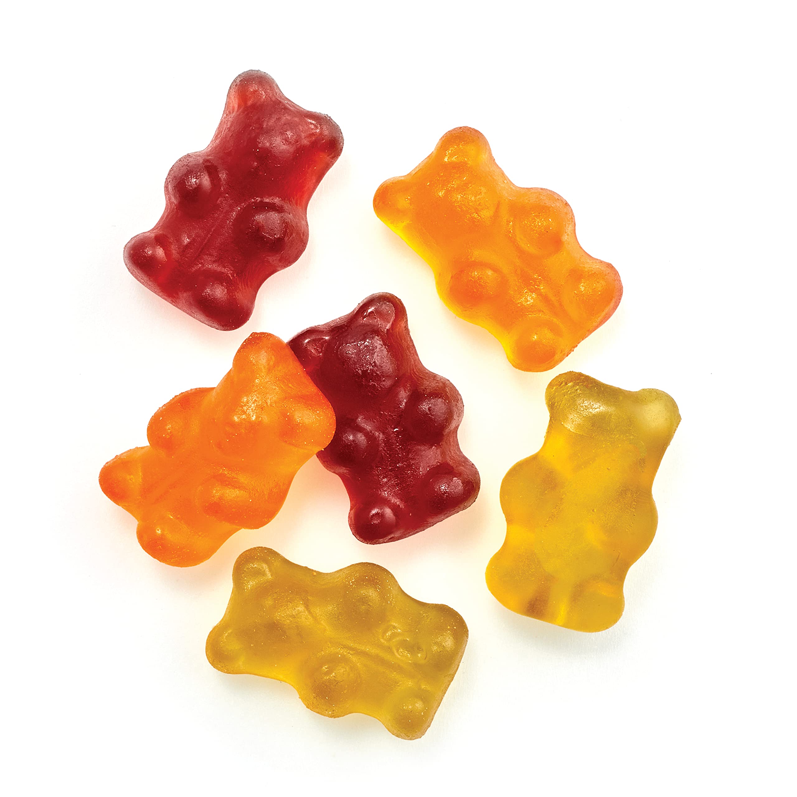 Gummies arranged with fresh fruit to highlight natural colors