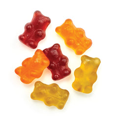 Gummies arranged with fresh fruit to highlight natural colors