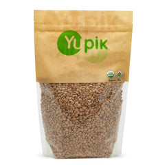 Yupik organic green lentils bag, fiber rich pantry staple for meals