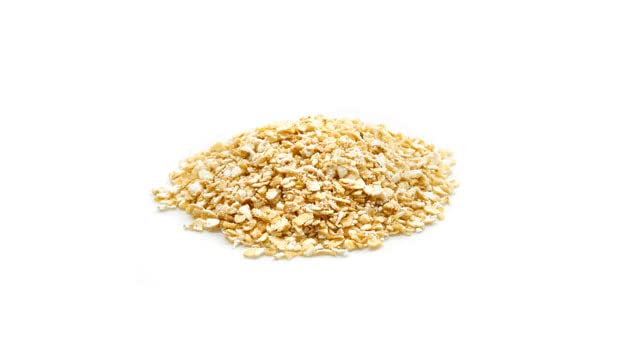 Yupik Organic Oat Bran yogurt bowl; topping adds fiber