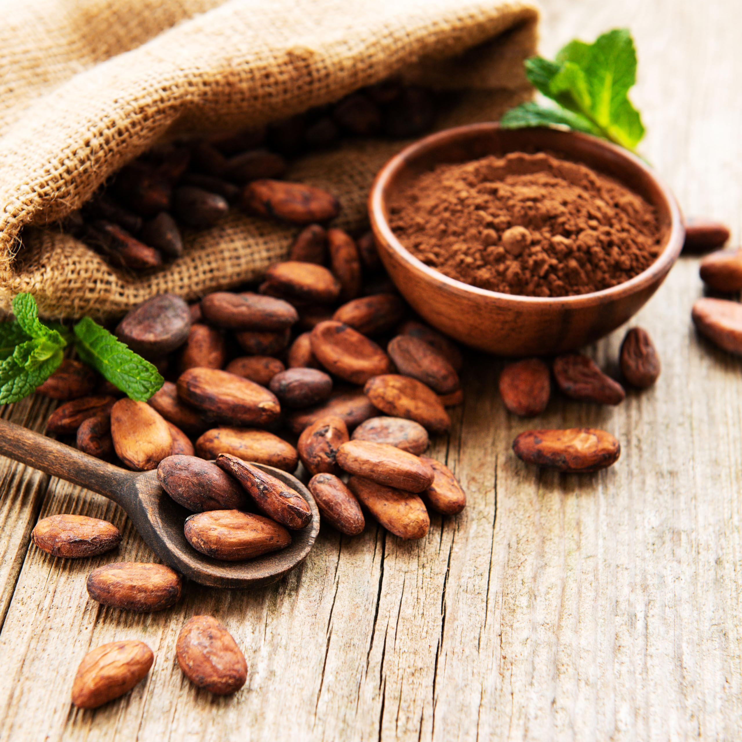 Yupik cacao beans ready for baking and desserts.