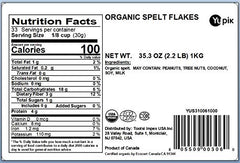 Yupik Organic Spelt Flakes steamed bowl showing quick hot cereal use