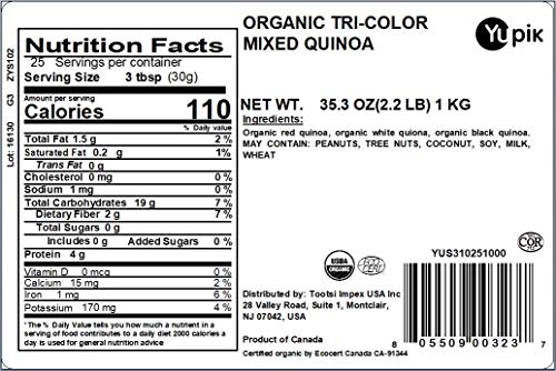 Yupik Organic Tri-Color Quinoa in a cooking pot for fluffy grains