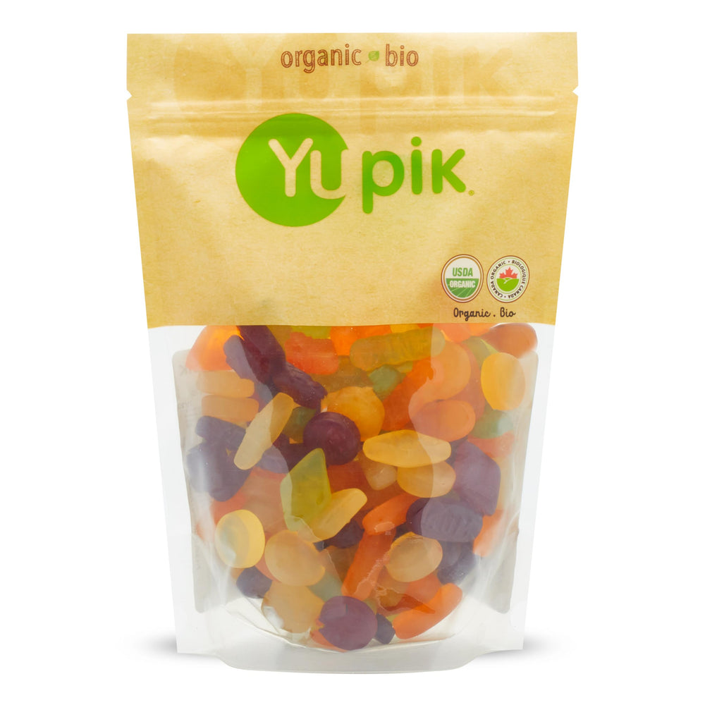 Yupik Organic Veggie Wine Gums packaging, a gluten-free vegan snack for gifting.