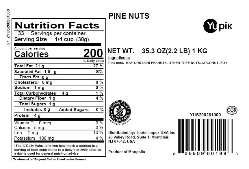 Yupik Pine Nuts raw and shelled for versatile, creamy recipes.