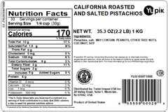 California-origin Yupik pistachios in shell close-up