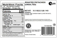 Yupik pistachios in-shell close-up, highlighting crunch