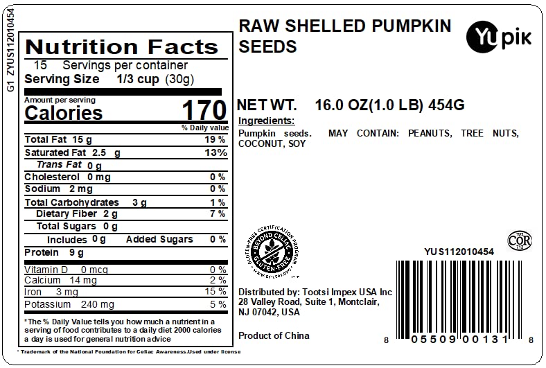 Yupik shelled pumpkin seeds closeup texture ideal as crunchy meal topper.